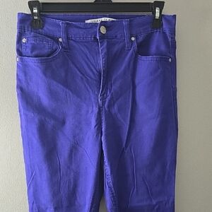 Celebrity Pink Royal Purple Pants with Branded Button
